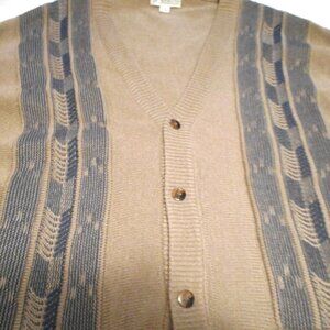 Vintage Grandpa Cardigan XXL Arrow Design Knit